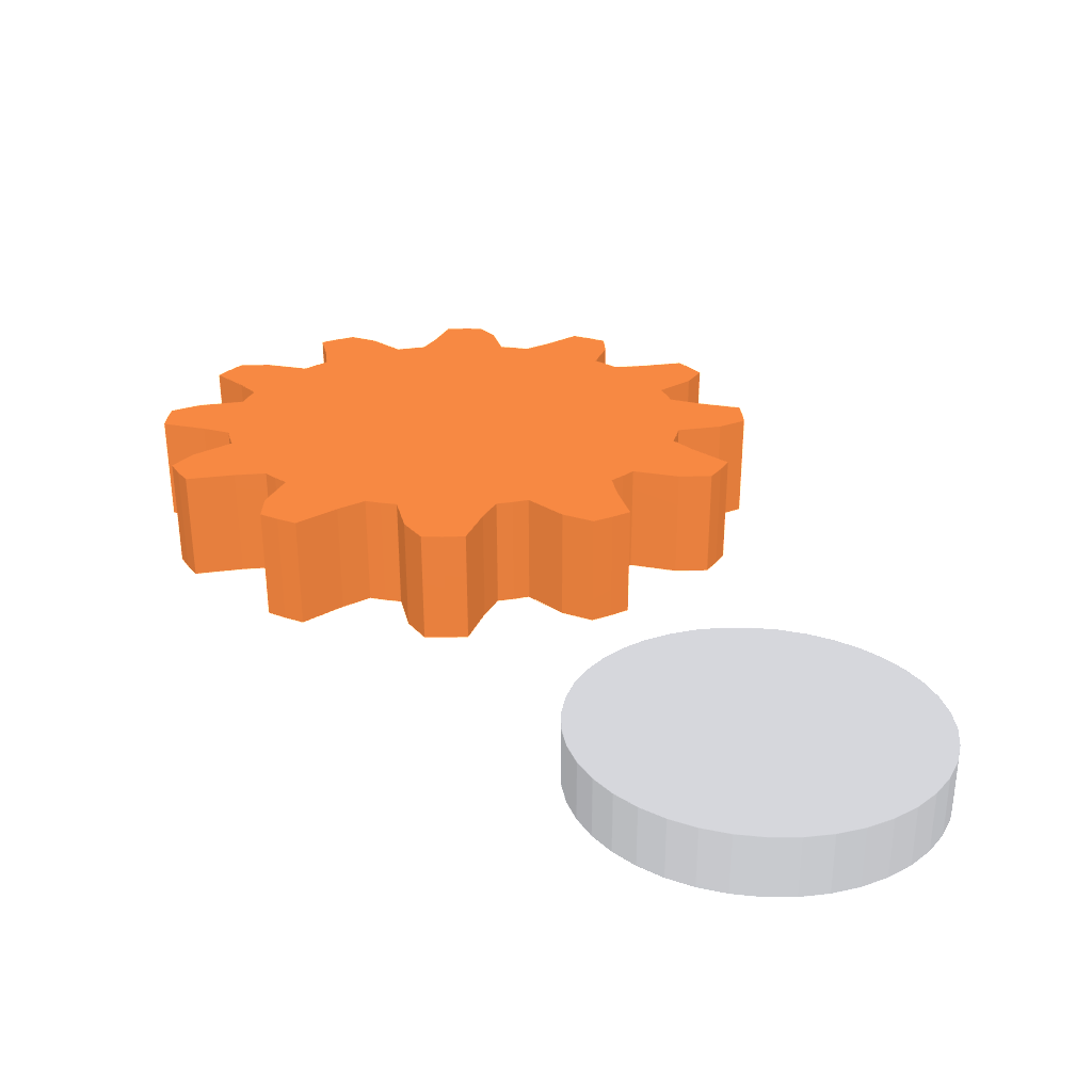 Miniatura generada por la extensión: un engranaje naranja y un disco gris renderizados en 3D